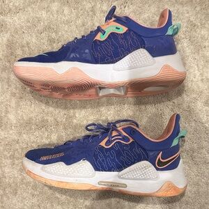 Nike PGs Blue and Peach